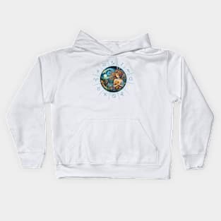 ZODIAC Virgo - Astrological VIRGO - VIRGO - ZODIAC sign - Van Gogh style - 6 Kids Hoodie